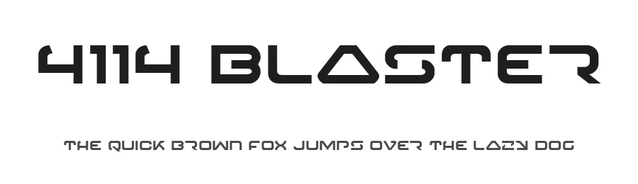 4114 Blaster by Iconian Fonts — Display Font