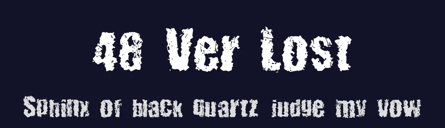 48 Ver Lost by Gersan Borge A — Decorative Font — thumbnail 2