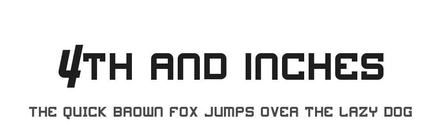 4th and Inches by Abdulmakesfonts β Display Font