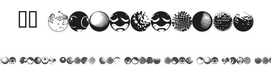 52 Sphereoids by Omega Font Labs — Dingbats Font