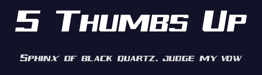 5 Thumbs Up by Monolab — Sans Serif Font — thumbnail 2