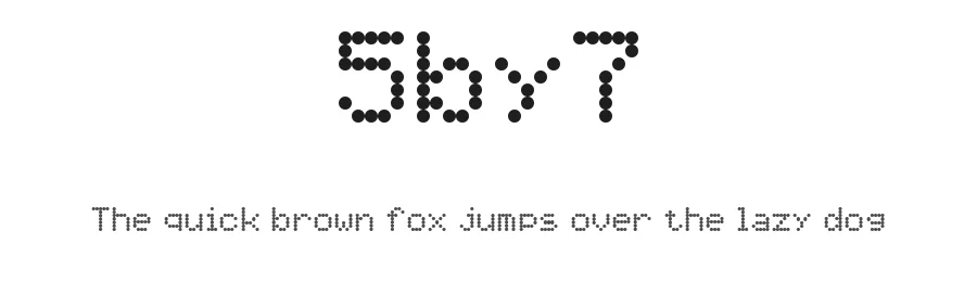 5by7 by Peter Wiegel — Display Font