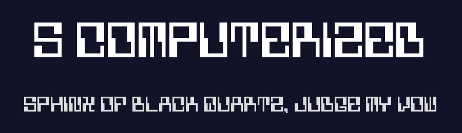 5 Computerized by Winter Design Studio — Display Font — thumbnail 2