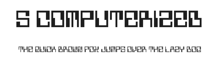 5 Computerized by Winter Design Studio — Display Font