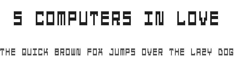 5 Computers In Love by Winter Design Studio — Display Font