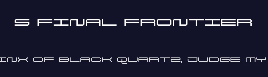 5 Final Frontier by Winter Design Studio — Display Font — thumbnail 2