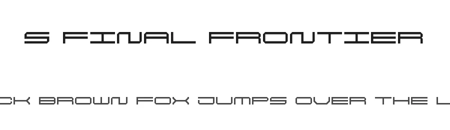 5 Final Frontier by Winter Design Studio — Display Font
