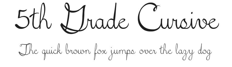 5th Grade Cursive