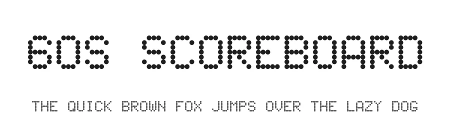 60s Scoreboard by John Isles — Display Font