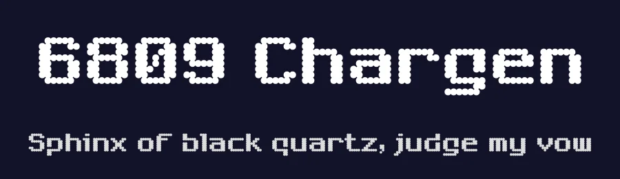 6809 Chargen by Typodermic Fonts — Display Font — thumbnail 2