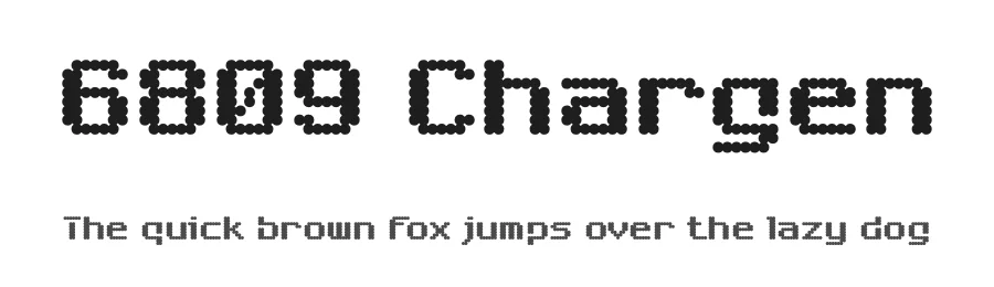 6809 Chargen by Typodermic Fonts — Display Font