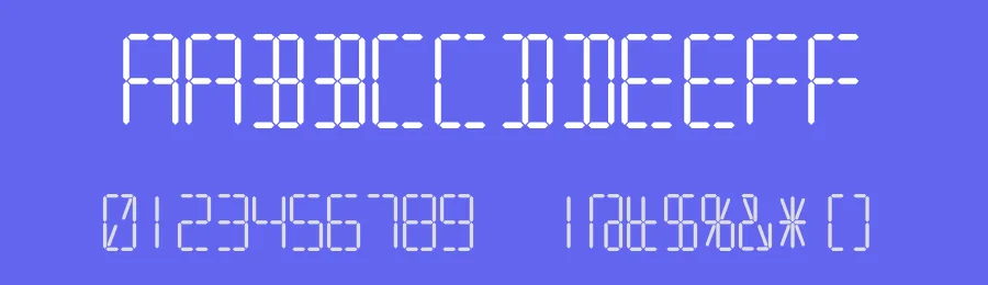 7 Segmental Digital Display by Ash Pikachu Font — Display Font — thumbnail 3