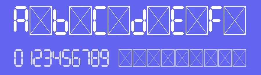 7 Segments by Rikyozone — Display Font — thumbnail 3