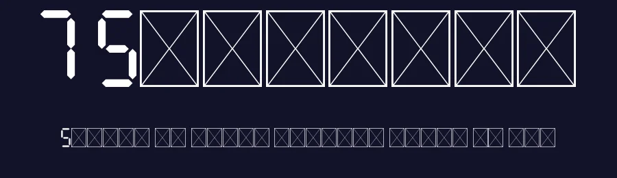 7 Segments by Rikyozone — Display Font — thumbnail 2