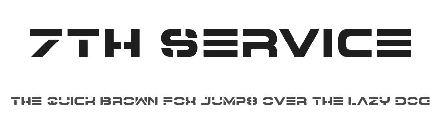 7th Service by Iconian Fonts — Display Font