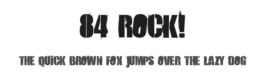 84 Rock! by Jonathan Paquette — Decorative Font