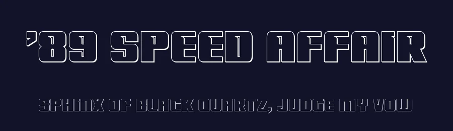 '89 Speed Affair by Iconian Fonts — Display Font — thumbnail 2