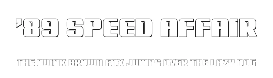 '89 Speed Affair by Iconian Fonts — Display Font