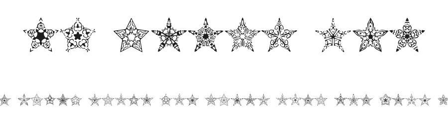 90 Stars BRK by Ænigma — Dingbats Font