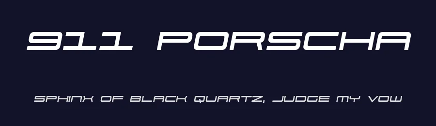 911 Porscha by Iconian Fonts — Display Font — thumbnail 2