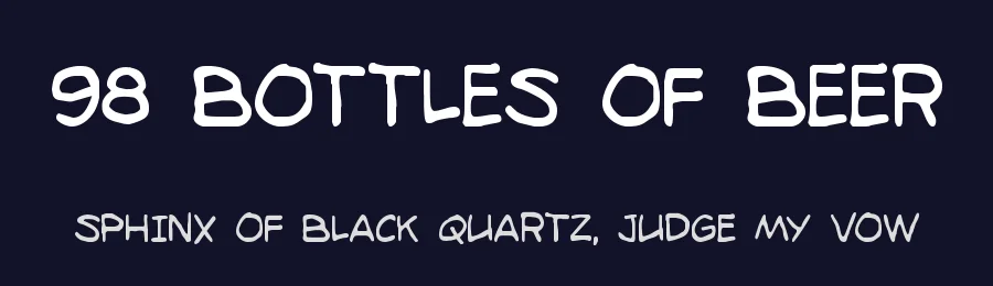 98 Bottles of Beer by Iconian Fonts — Decorative Font — thumbnail 2