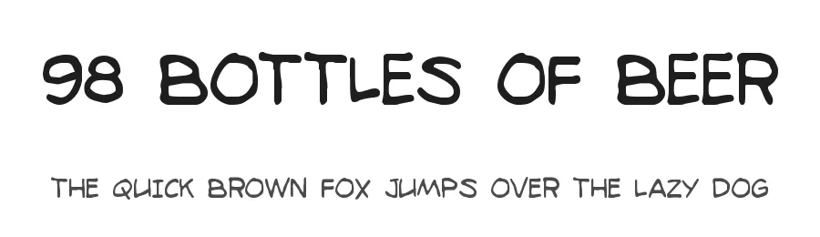 98 Bottles of Beer by Iconian Fonts — Decorative Font