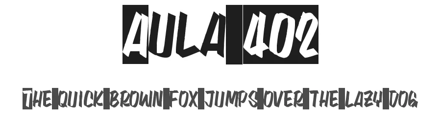 Aula 402 by Elias Durán — Decorative Font