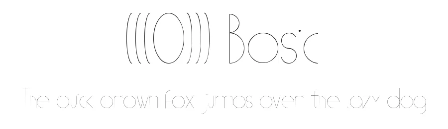 (((O))) Basic by Bichochos — Sans Serif Font