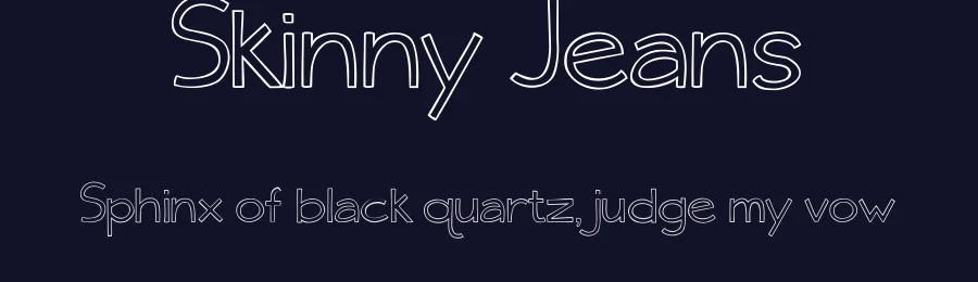Skinny Jeans by Brittney Murphy Design — Decorative Font — thumbnail 2