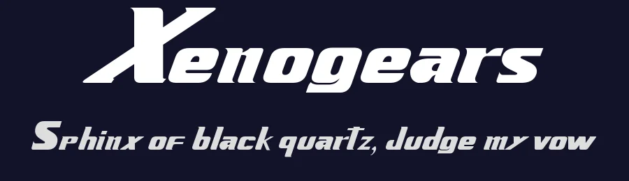 Xenogears by Biffe Holitter — Display Font — thumbnail 2