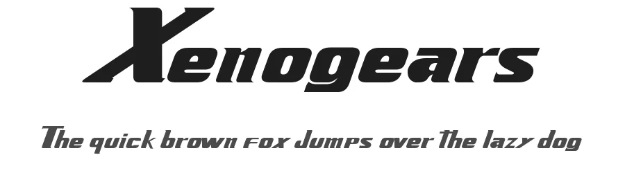 Xenogears by Biffe Holitter — Display Font