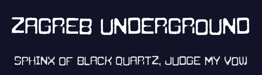 Zagreb Underground by Frederic — Decorative Font — thumbnail 2