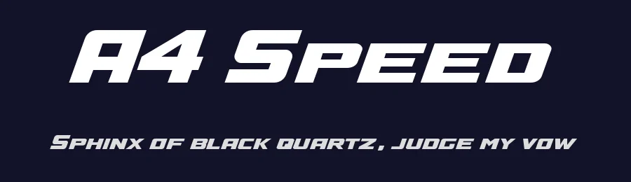 A4 Speed by Coki Fernandez — Display Font — thumbnail 2