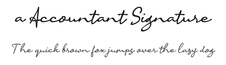 a Accountant Signature