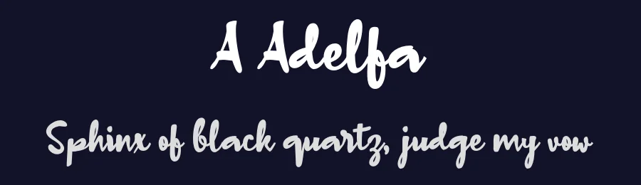 A Adelfa by wepfont.com — Script Handwritten Font — thumbnail 2