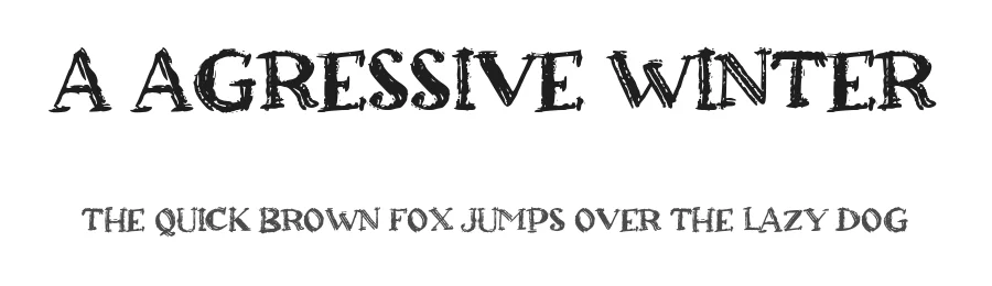 A Agressive Winter by wepfont.com — Decorative Font