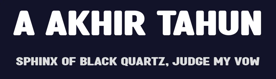 A Akhir Tahun by wepfont.com — Sans Serif Font — thumbnail 2