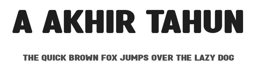 A Akhir Tahun by wepfont.com — Sans Serif Font
