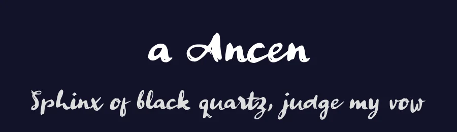 a Ancen by wepfont.com — Script Handwritten Font — thumbnail 2