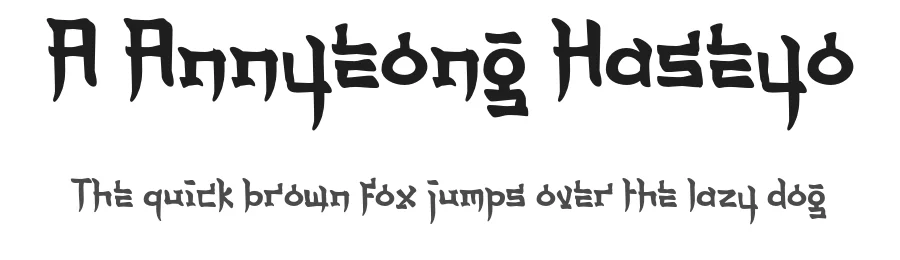 A Annyeong Haseyo by wepfont.com — Decorative Font