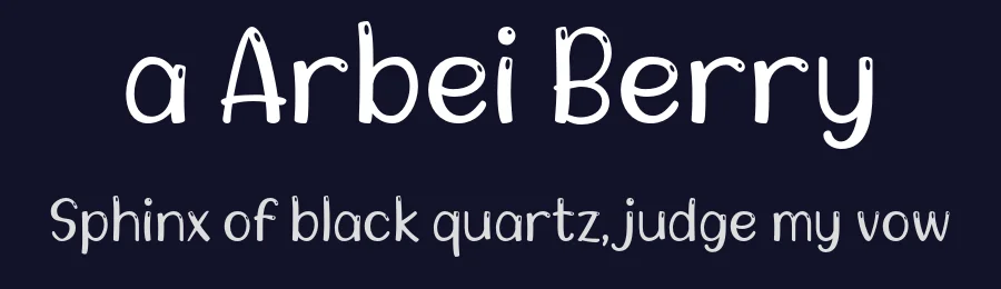 a Arbei Berry by wepfont.com — Decorative Font — thumbnail 2