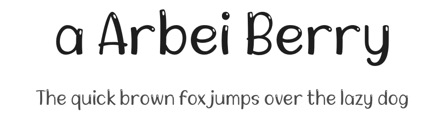 a Arbei Berry by wepfont.com — Decorative Font