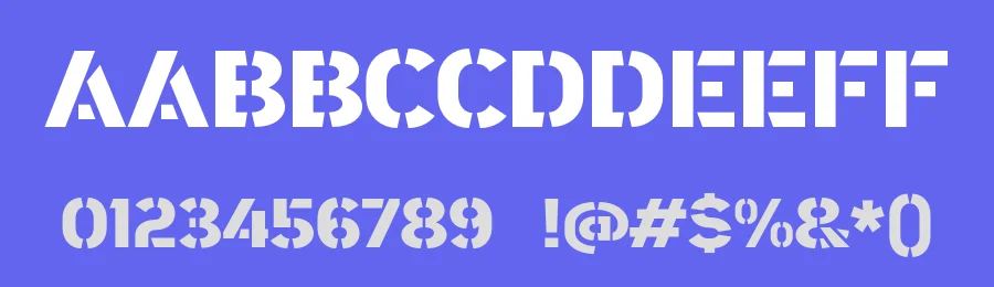 A Area Stencil by wepfont.com — Decorative Font — thumbnail 3