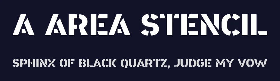 A Area Stencil by wepfont.com — Decorative Font — thumbnail 2
