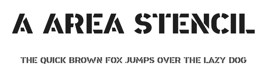 A Area Stencil by wepfont.com — Decorative Font
