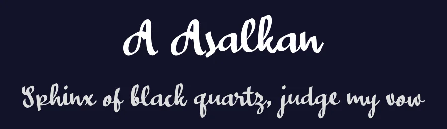 A Asalkan by wepfont.com — Script Handwritten Font — thumbnail 2