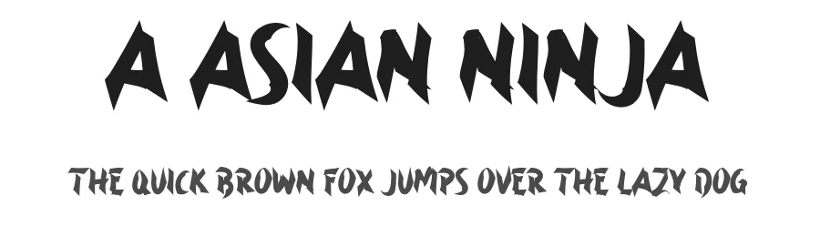 a Asian Ninja by wepfont.com — Decorative Font
