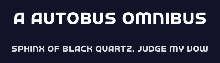 a Autobus Omnibus by wepfont.com — Display Font — thumbnail 2
