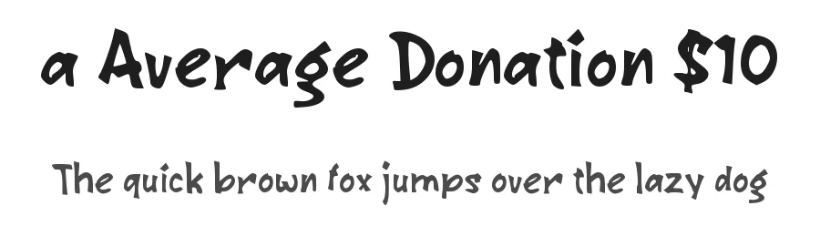 a Average Donation $10