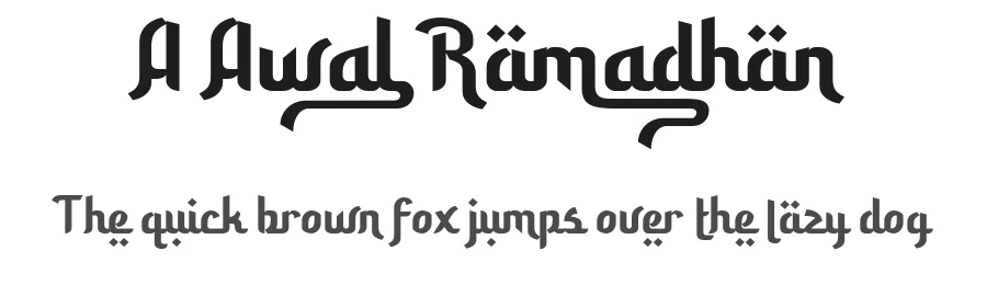 A Awal Ramadhan by wepfont.com — Decorative Font